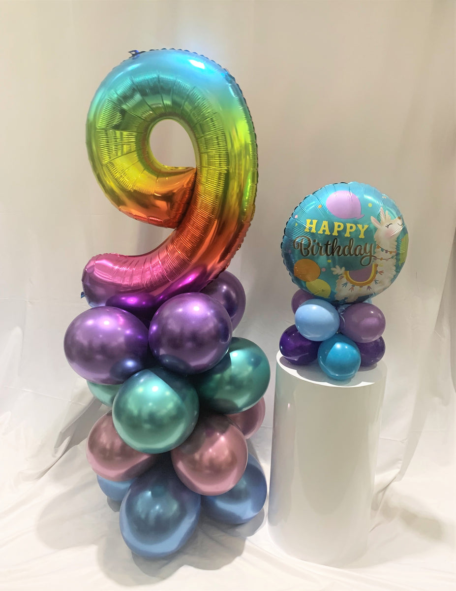 Montage sans hélium- Joyeux anniversaire Rosegold