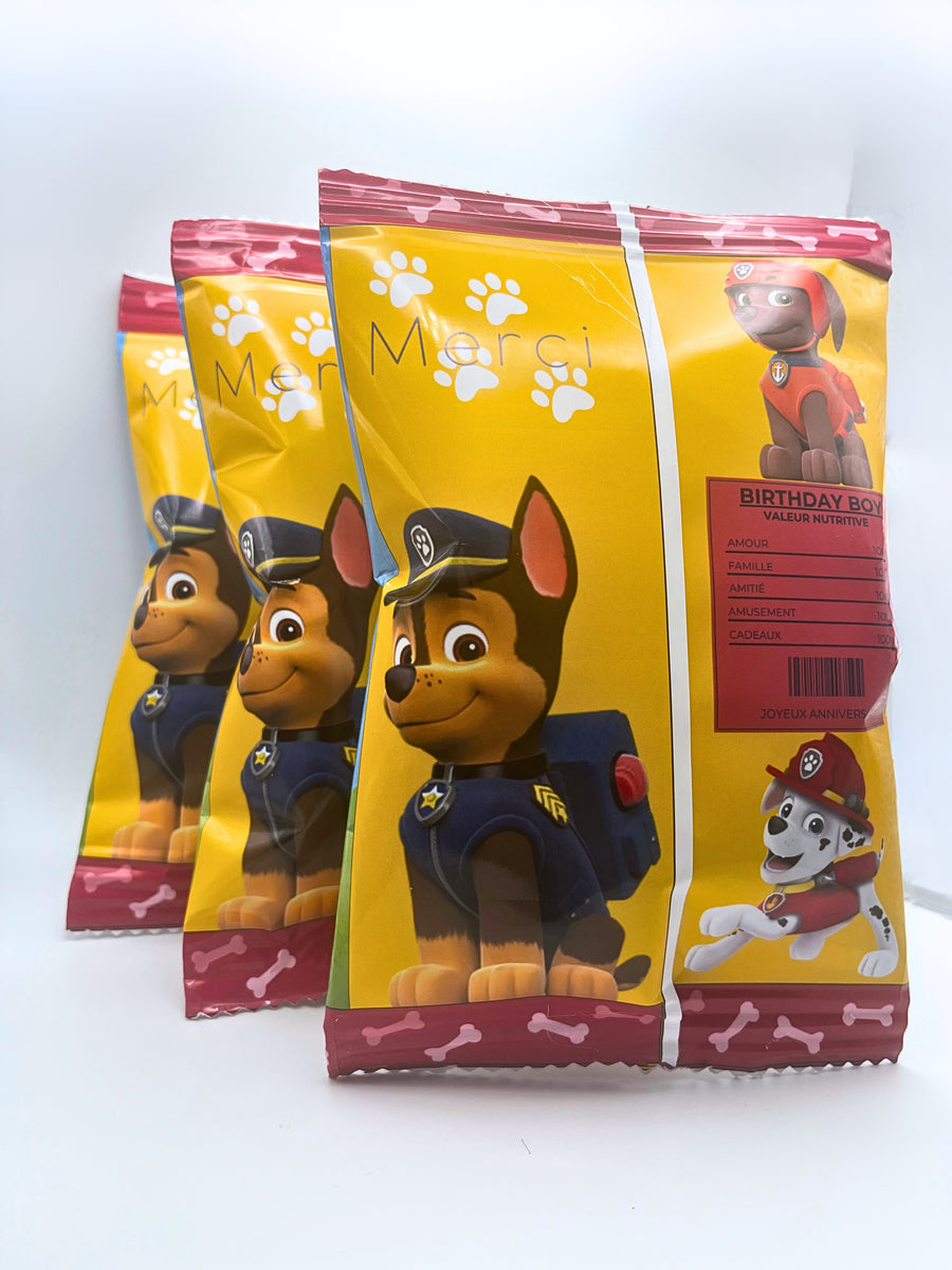 Chips personnalisés Pat patrouille La Fiesta Ideal