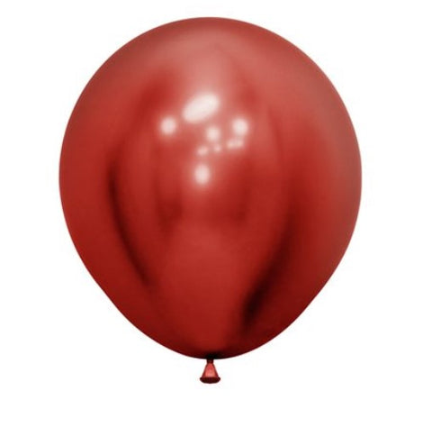 Ballon latex- Rouge chrome 18''