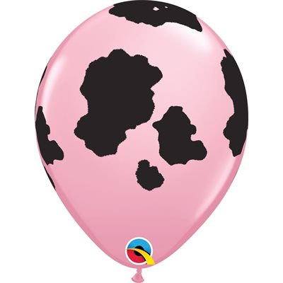 Ballon latex - Motif vache rose