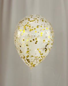 Ballon latex confetti 11''-Or