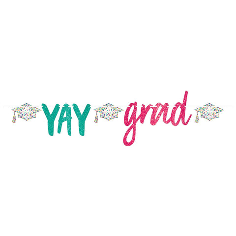 Guirlande pour graduation "YAY GRAD"