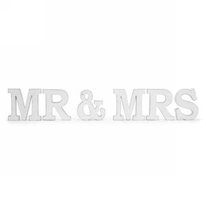 Mr & Mrs en bois blanc