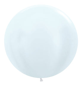 Ballon latex- Blanc perlé 24''