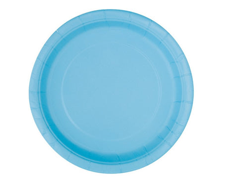 Grande assiettes ronde bleu pâle
