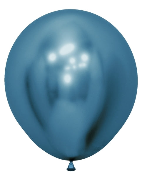 Ballon latex- Bleu chrome 18''