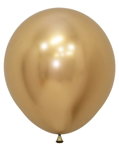 Ballon latex- Or chrome 18''
