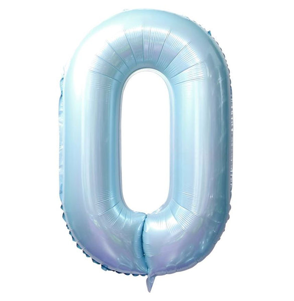 Grand chiffre ballon bleu pâle