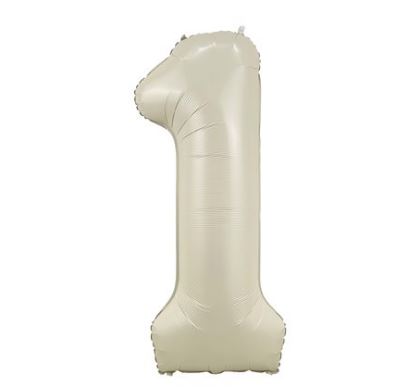 Grand chiffre ballon crème mat