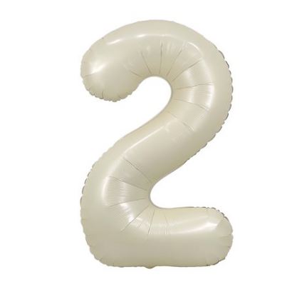 Grand chiffre ballon crème mat