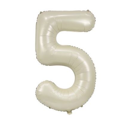 Grand chiffre ballon crème mat
