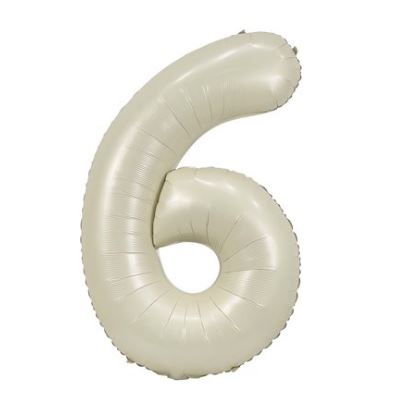 Grand chiffre ballon crème mat