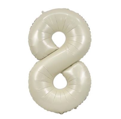 Grand chiffre ballon crème mat