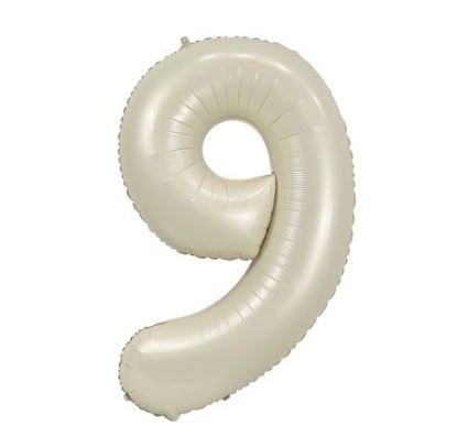 Grand chiffre ballon crème mat