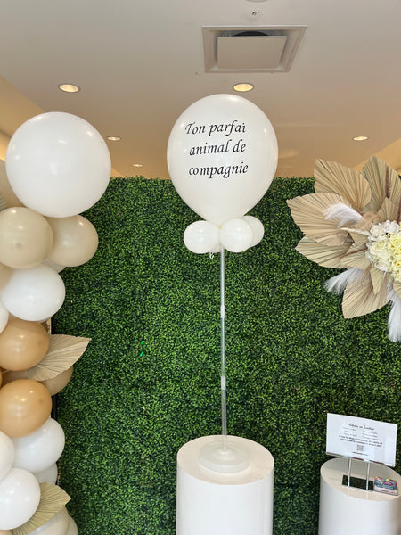Ballon 16'' blanc -Texte personnalisée