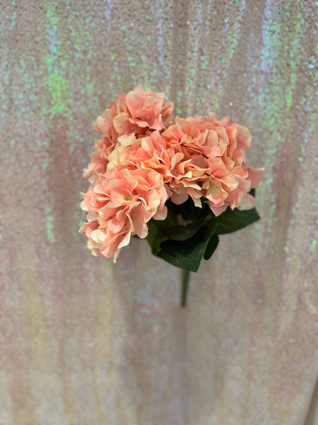 Bouquet d’hydrangée-Rose et ivoire
