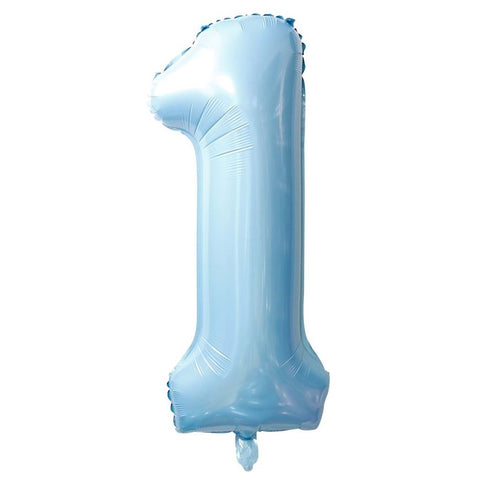 Grand chiffre ballon bleu pâle