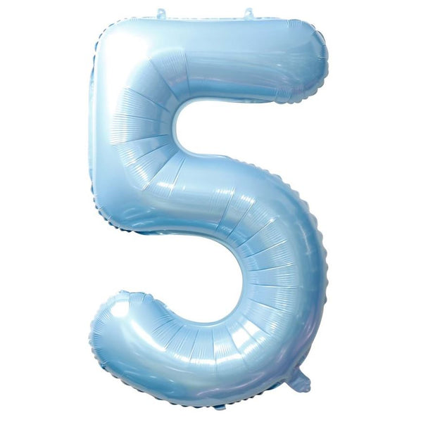 Grand chiffre ballon bleu pâle