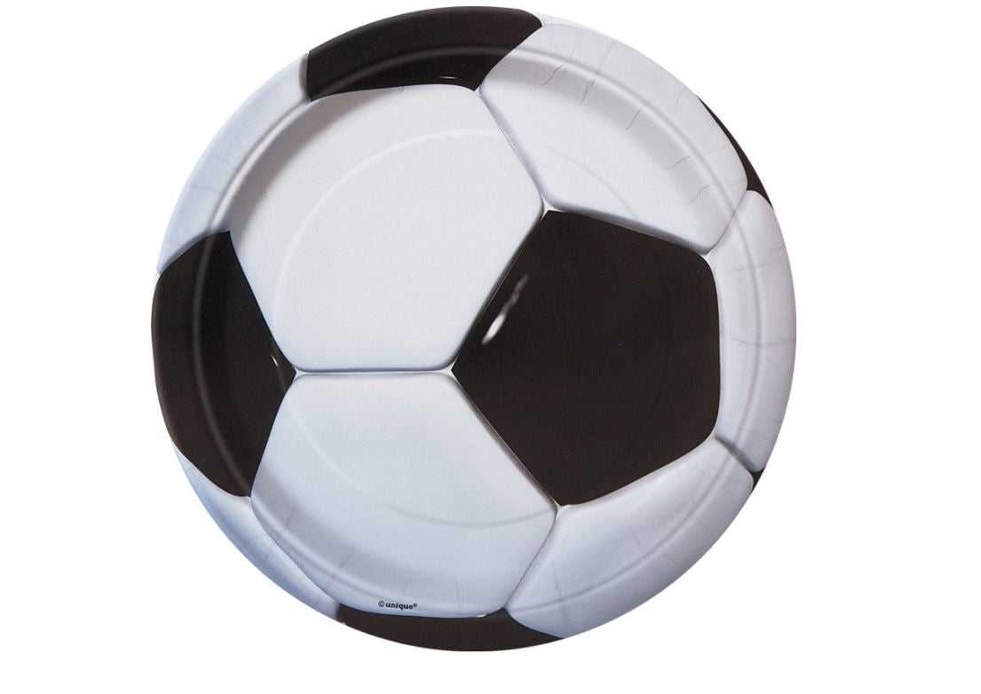 Grandes assiettes en carton soccer