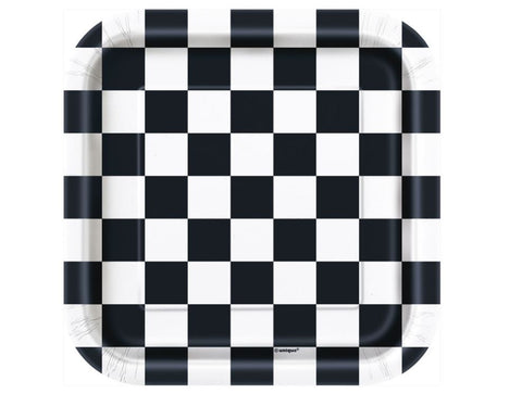 Assiettes  motifs damier