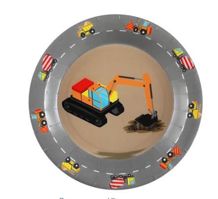 Assiettes Chantier de construction