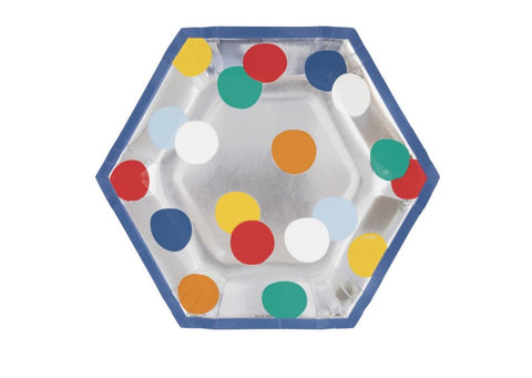 Assiettes hexagonal motif pico