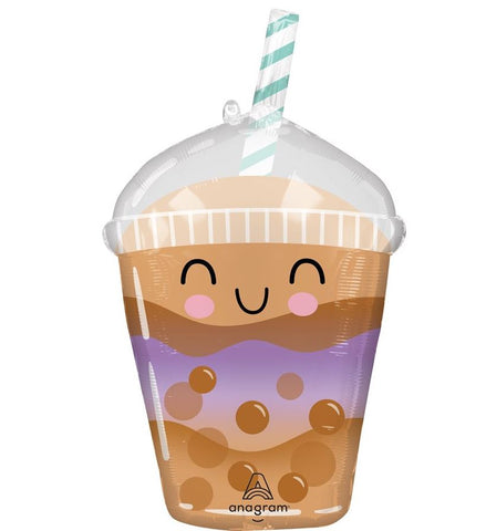 Ballon mylar Boba thé au perles