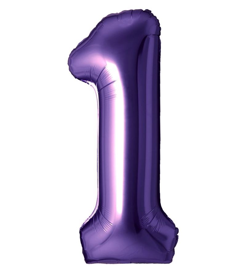 Grand chiffre ballon violet