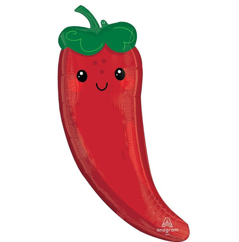 Ballon mylar piment rouge