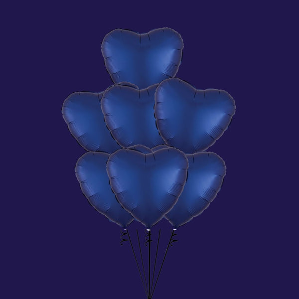 Bouquet de ballons cœur- Bleu Navy