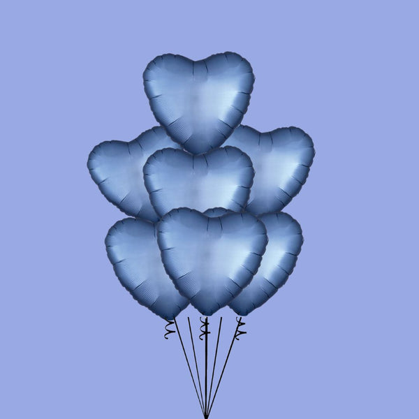Bouquet de ballons cœur- Bleu