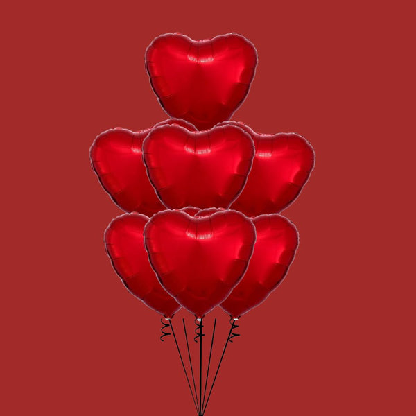 Bouquet de ballons cœur- Rouge