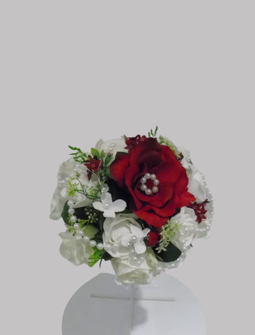 Bouquet de fleurs Blanc et Rouge