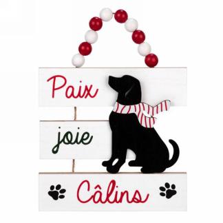 Décor en bois-Paix, Joie, Câlins