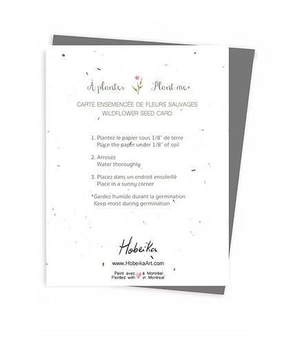 Carte de souhaits ensemencés-Bicyclettes