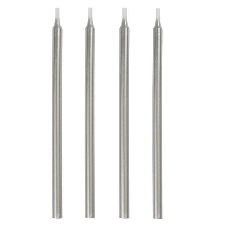 Chandelles longues argent