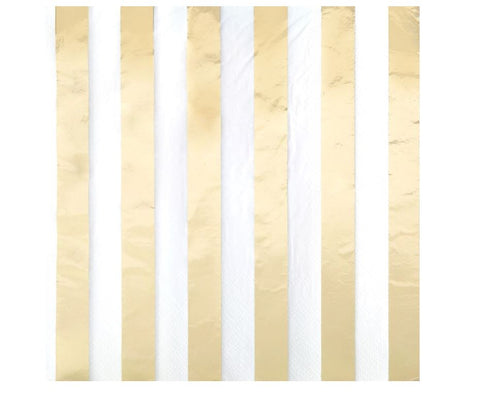 Serviettes rayée or