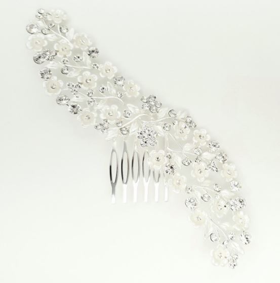 Peigne pour cheveux argent