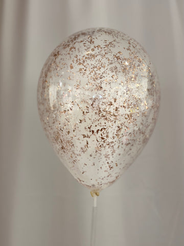 Ballon latex confetti 11''-Rose gold