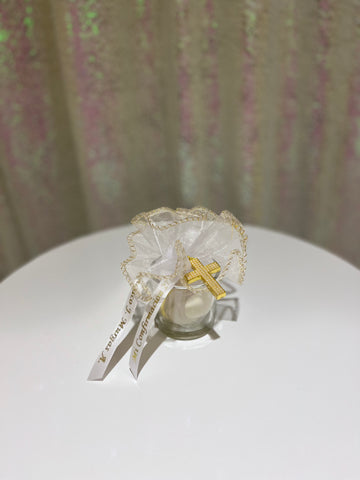 Bonbonnière- Bougeoir porte-clé croix