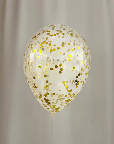 Ballon latex confetti 11''-Or