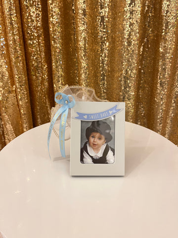 Bonbonnière- Cadre photo bleu