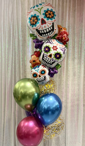 Bouquet de ballons Dia de Los Muertos