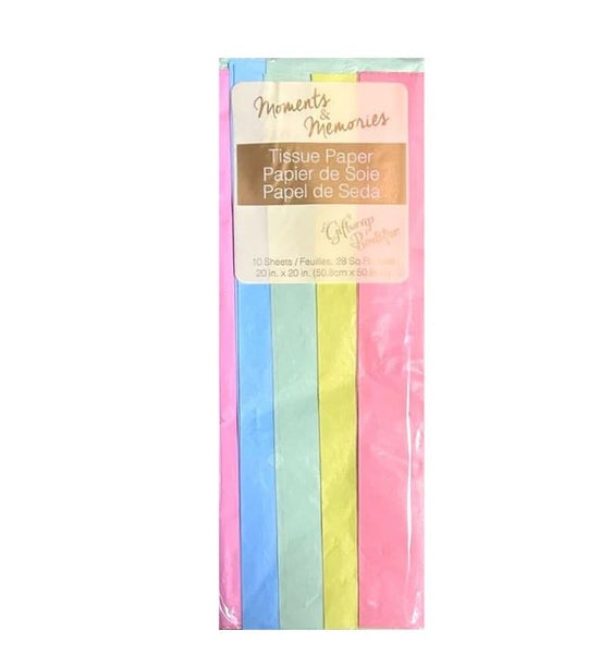 Papier de soie -couleurs pastel