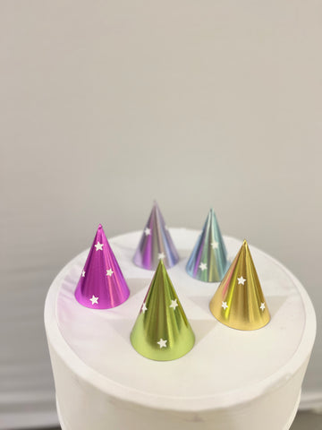 Mini chapeaux pointus d'anniversaire étoiles