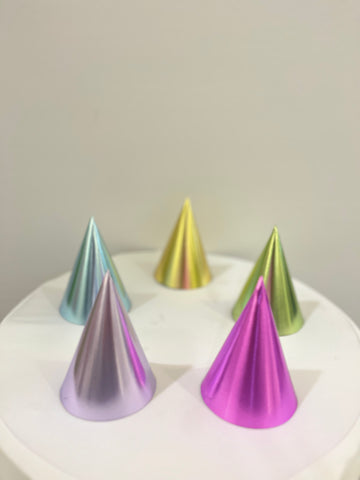 Mini chapeaux pointus d'anniversaire pastel