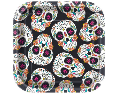 Petites assiettes en carton Dia de los muertos