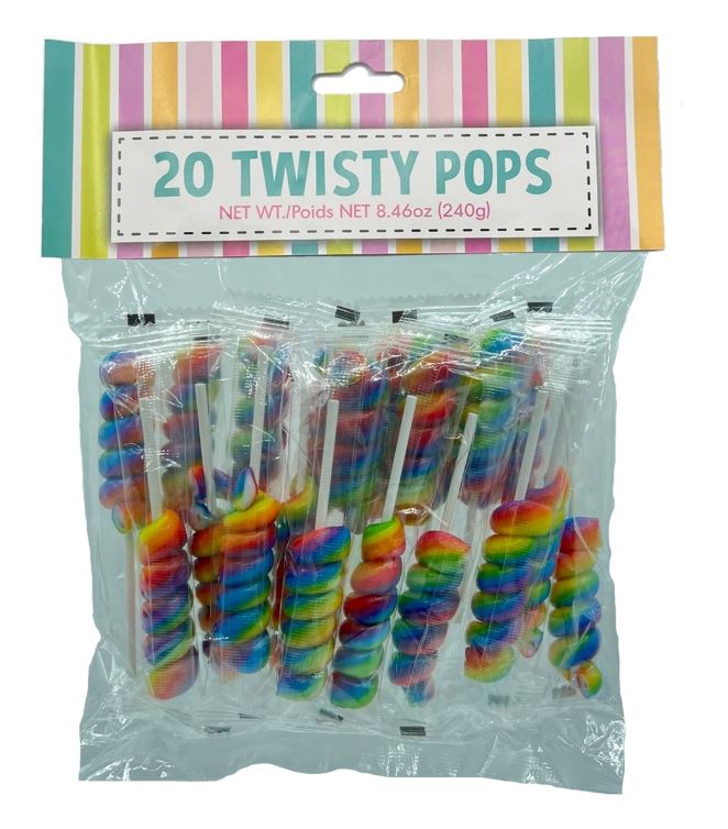 Suçons twisty arc-en-ciel