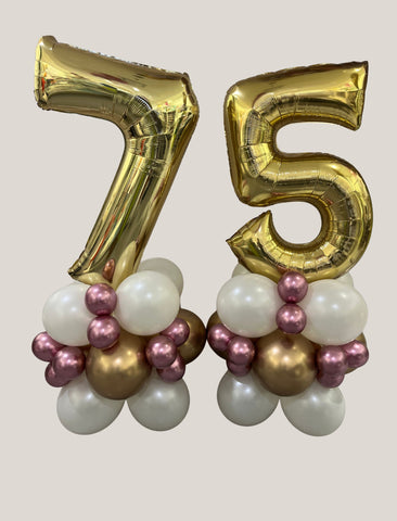 Montage sans hélium-Grands chiffre Or blanc PRIX  total 71.48 $