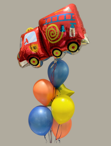 Bouquet de ballons Camion de pompier